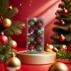 Christmas decorative ball red and gold sequined glass ball Christmas tree pendant set Application Scenario